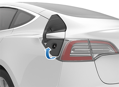 vehicle with the charge port opening.