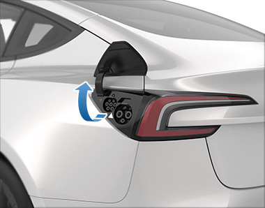 vehicle with the charge port opening.