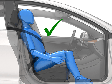 a person sitting with their feet on the floor and a green checkmark