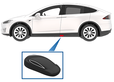 the key fob sensor on the B-pillar