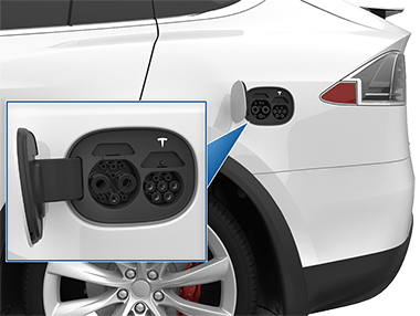 vehicle with the charge port opening.