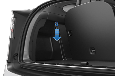 release cable with an arrow pointing down.