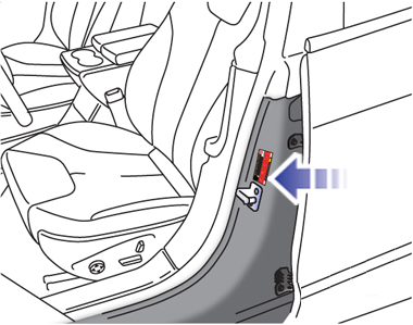 Tire and Loading Information label visible on center door pillar