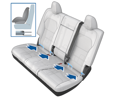 Correct child safety seat positioning onto ISOFIX anchor bars