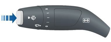 Turn signal with arrow pointing to tip