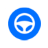icon of a blue steering wheel