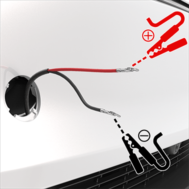 Alimentazione collegata ai terminali.