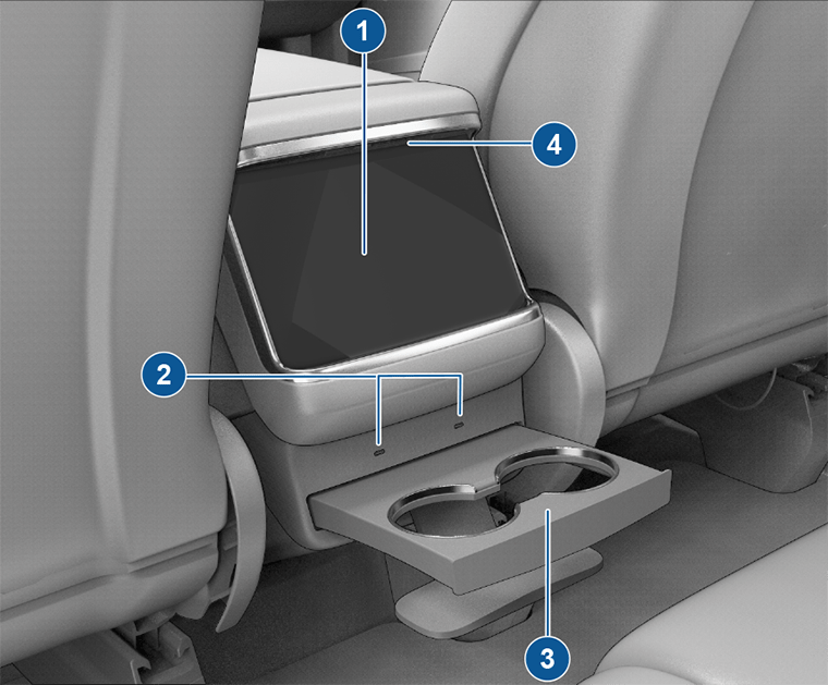 Interior view of rear cabin with callouts