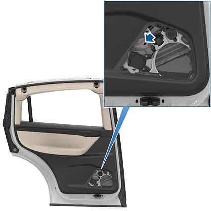 remove the speaker grill to access release cable