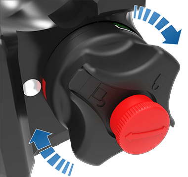 Snímek zobrazující pojistnou vložku se šipkami znázorňujícími otáčení ve směru hodinových ručiček