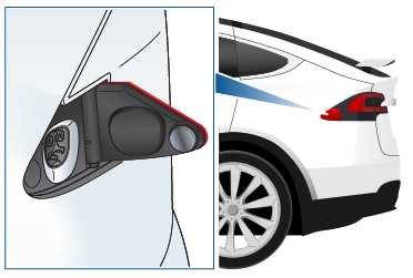 vehicle with the charge port open