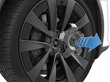 Vytažení krytu matice kol