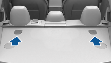 Location of anchor points behind the rear seats