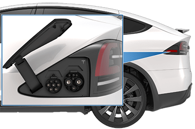 vehicle with the charge port opening.