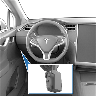Zoombox of the connector in footwell area exposed.