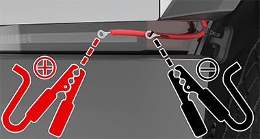 Fuente de alimentación conectada a los terminales