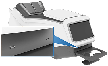 Two USB ports below the rear touchscreen