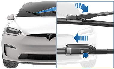 Detail lišty se šipkou ukazující na výstupek a další šipkou znázorňující nutnost rozpojení