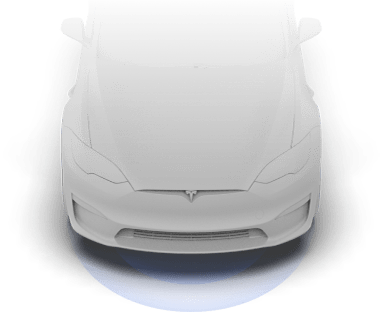 Front of vehicle with radiating blue lines