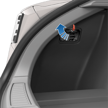 Image showing the manual release lever being moved.