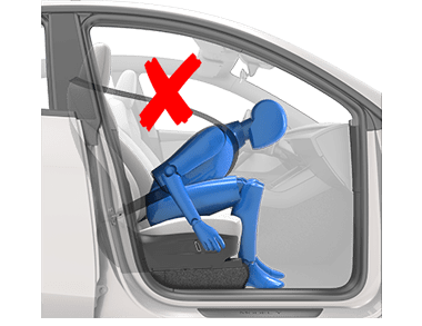 a person forward and a red x