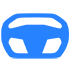 icon of a blue steering wheel