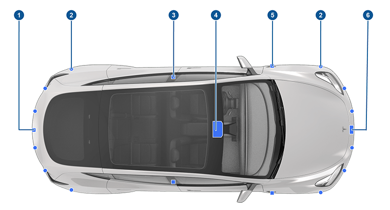  Tesvolution® Cache pour caméra d'intérieur Tesla Model 3 et  Model Y