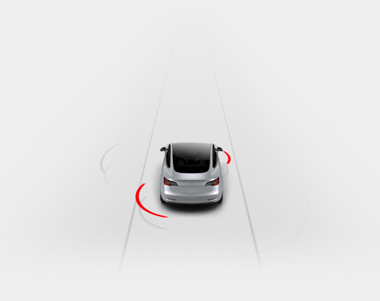 Tesla Model 3: Ajustez la position de la caméra d'angle mort