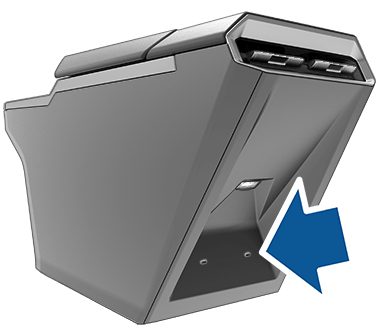 Two USB-C ports below the vents on the back of the center console