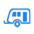 Blue trailer icon